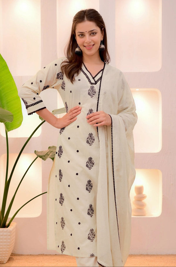 Off White Shaligram Suit